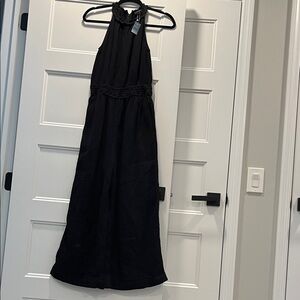 NWT Ann Taylor size 4P Elegant Black Halter Jumpsuit